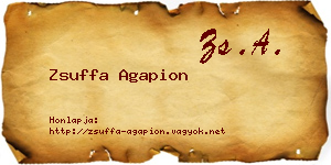 Zsuffa Agapion névjegykártya